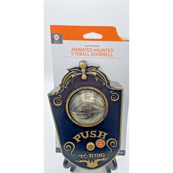 Haunted House Halloween Animated Eyeball Ringing Doorbell- Light, Sound, Motion - Picture 3 of 9